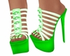 ~Uni4 Green&White Heels
