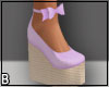 Purple Bow Wedges