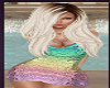 Pink Blue Rainbow Summer Dress