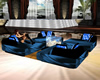 Blue Velvet Couch Set