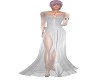 Sexy silver/white gown