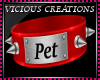 *V* Red Pet Collar