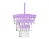 purple/crystal chandelie