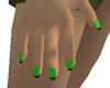 Toxic Green Black Nails