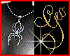 Geo Onyx Spider Necklace