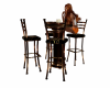 bronze club table&chairs