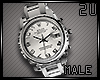 [2u] Silver Watch Male