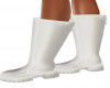 white rain boots