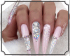 *Long Pink Diamond Nails