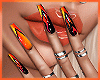 Orange Neon Nails