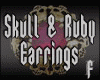 Skull & Ruby Earrings