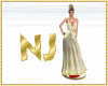 NJ] Gold/white  elegant