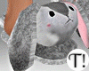 T! Grey Bunny Slippers