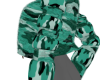 TEAL CAMO PUFFER COAT