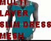 AO~MESH Layer Slim Dress