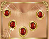 red gold unique necklace