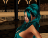 Teal Long Wavy Ponytail