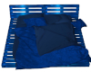 Blue Pallet Bed W/Poses