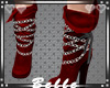 {B} Red Chained Boots