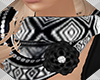 Tribals Scarf Black Whit