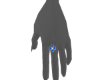 Ring 3 Hearts Blue 2 L