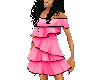 pink ruffles dress