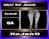 GRAY RIP JEANS