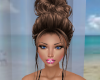 Coffee Brown Clio Updo