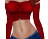 Cait Button Up Top Red