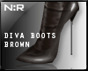 [NR]Diva OTK Boots Brown