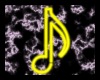 Neon Yellow Musical Note