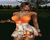 Peach Floral Dress TXM