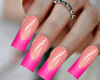 Hot Pink French Nails