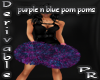 Drv. blue/purple pom pom