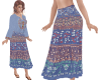 TF* Blue BOHO Skirt