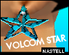 Blue Volcom Star earings