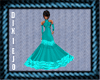 Teal w/white gown