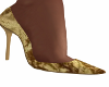 Gold Crushed Velvet Heel
