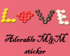 M&M "love" Sticker