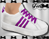 Purple White Sneakers