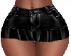Leather Mini Skirt-Black