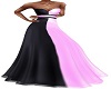 J* Pink / black gown