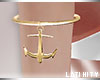 L* Gold Anchor Armband
