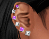 Silver Earrings (Purple)