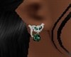 EMERALD KITTY EARRINGS