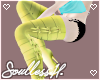yellow thigh high boot