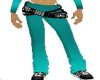 Teal Pants with Shoes