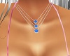 3 blue gems necklace