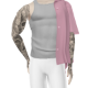 pastel pink shirt