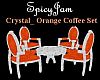 Crystal_Orange CoffeeSet